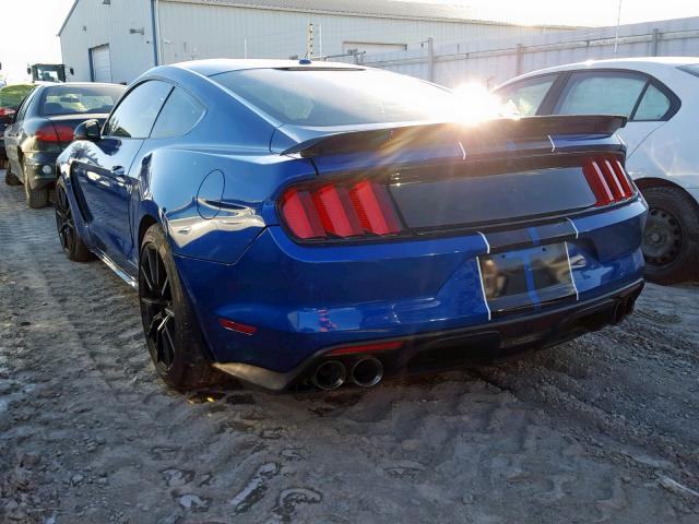 1FA6P8JZ7H5525269 - 2017 FORD MUSTANG SH BLUE photo 3