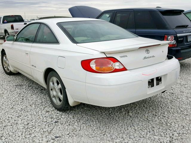 2T1CF22P22C566106 - 2002 TOYOTA CAMRY SOLA WHITE photo 3