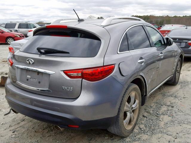 JNRAS18U49M101236 - 2009 INFINITI FX35 GRAY photo 4