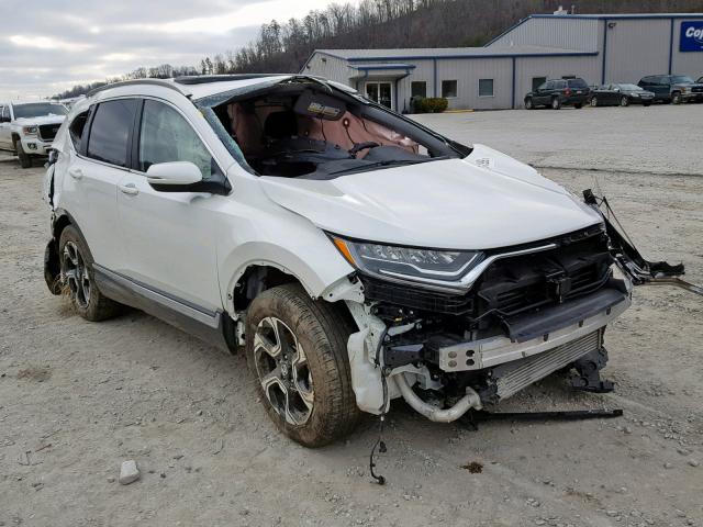 2HKRW2H99JH602730 - 2018 HONDA CR-V TOURI WHITE photo 1