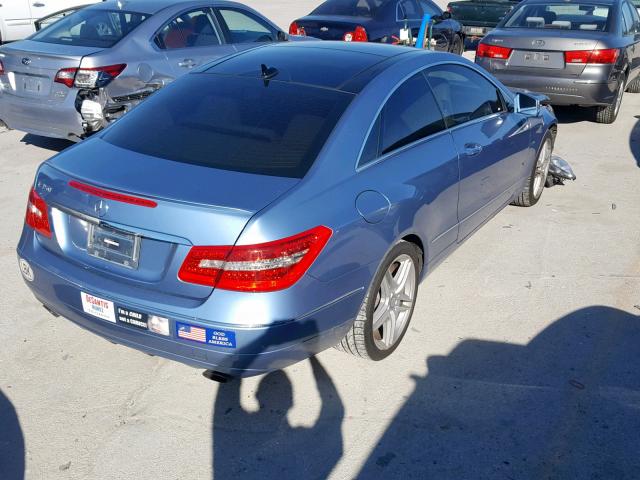 WDDKJ5KB9CF141710 - 2012 MERCEDES-BENZ E 350 BLUE photo 4