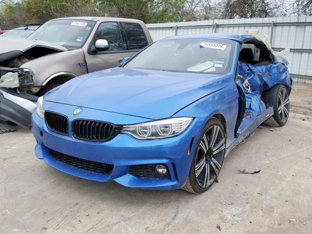 WBA3T3C52G5A41823 - 2016 BMW 435 I BLUE photo 2