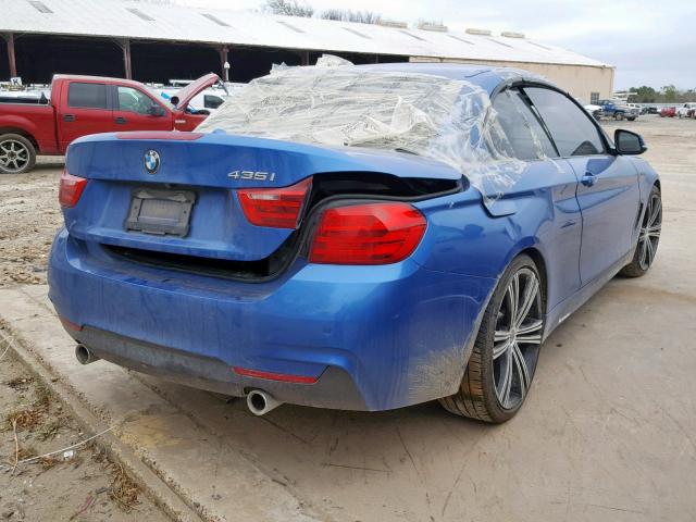 WBA3T3C52G5A41823 - 2016 BMW 435 I BLUE photo 4