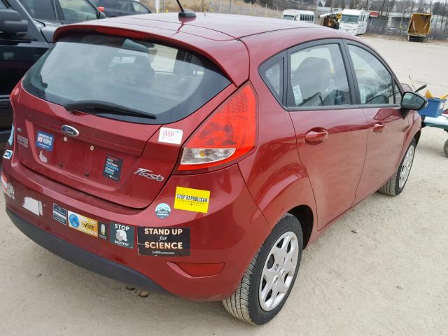 3FADP4EJ1DM149452 - 2013 FORD FIESTA SE RED photo 4