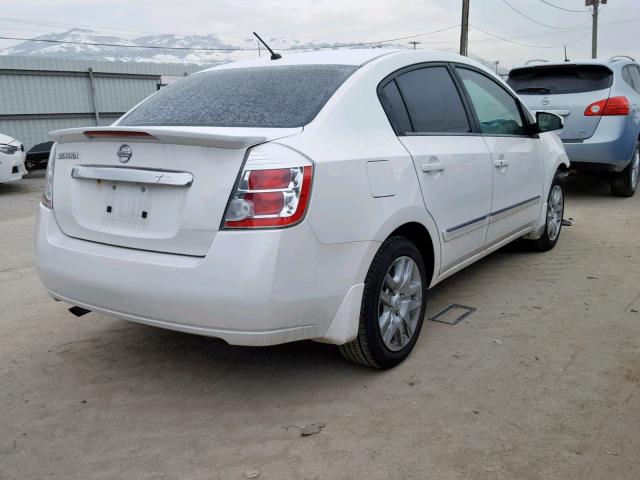 3N1AB6AP1CL740082 - 2012 NISSAN SENTRA 2.0 WHITE photo 4