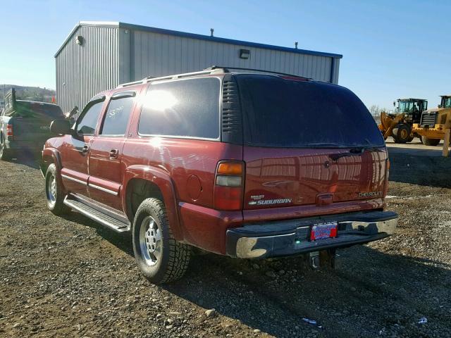 1GNFK16Z32J338769 - 2002 CHEVROLET SUBURBAN K MAROON photo 3