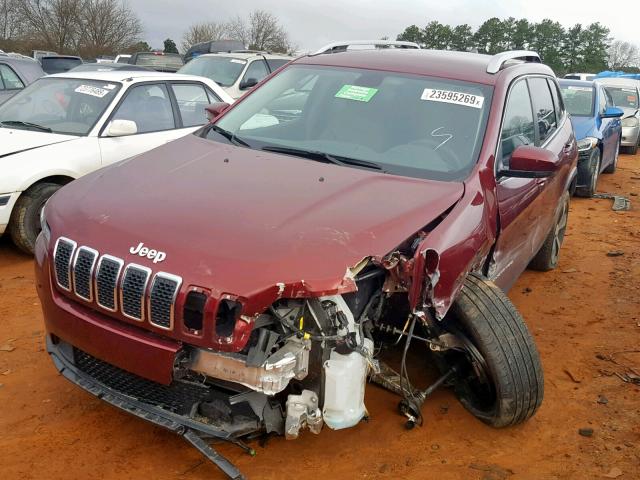 1C4PJLDB6KD183926 - 2019 JEEP CHEROKEE L MAROON photo 2