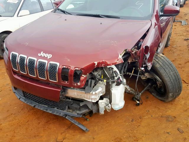 1C4PJLDB6KD183926 - 2019 JEEP CHEROKEE L MAROON photo 9