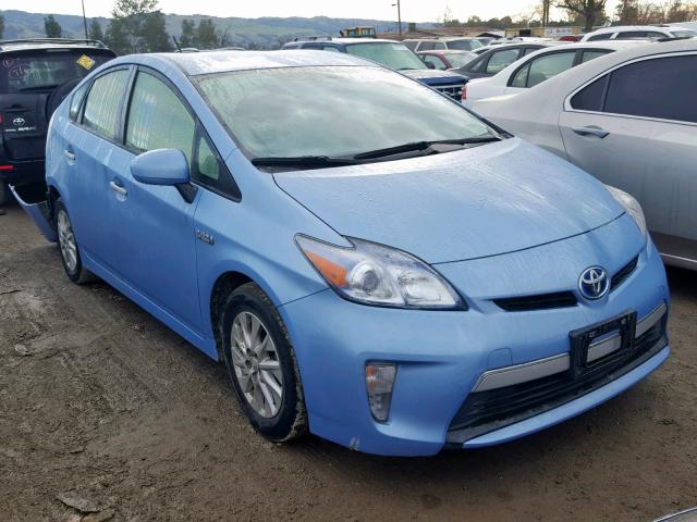 JTDKN3DP0E3057727 - 2014 TOYOTA PRIUS PLUG BLUE photo 1