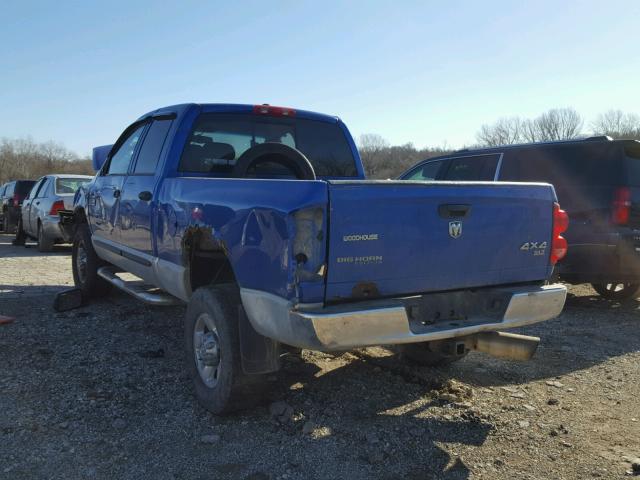 3D7KS28C67G721707 - 2007 DODGE RAM 2500 S BLUE photo 3