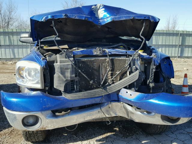 3D7KS28C67G721707 - 2007 DODGE RAM 2500 S BLUE photo 9