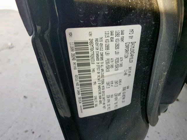 2A8GM78X77R202310 - 2007 CHRYSLER PACIFICA L BLACK photo 10