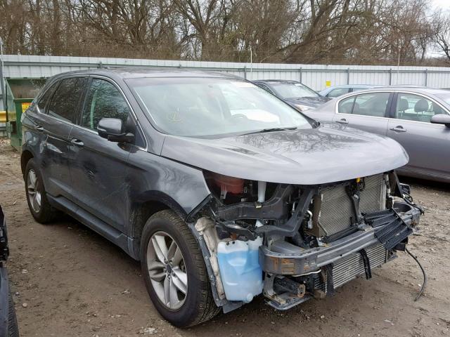 2FMTK4J9XFBB49806 - 2015 FORD EDGE SEL GRAY photo 1