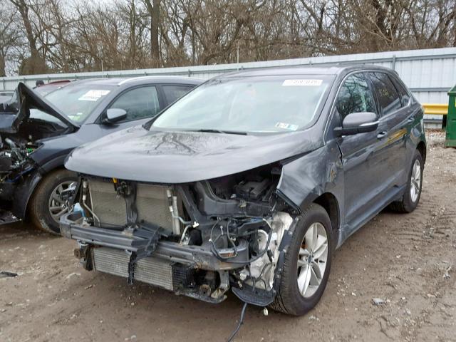 2FMTK4J9XFBB49806 - 2015 FORD EDGE SEL GRAY photo 2