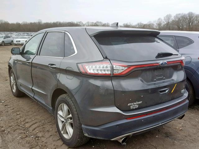 2FMTK4J9XFBB49806 - 2015 FORD EDGE SEL GRAY photo 3