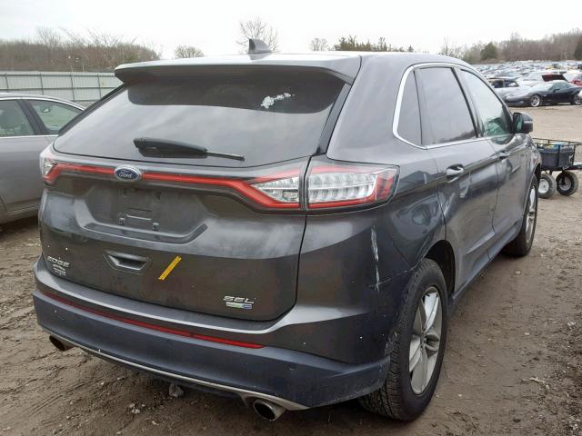 2FMTK4J9XFBB49806 - 2015 FORD EDGE SEL GRAY photo 4