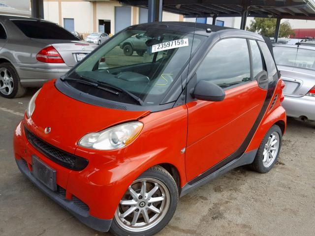 WMEEK31X18K201419 - 2008 SMART FORTWO PAS 橙色 照片 2