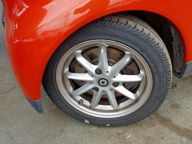 WMEEK31X18K201419 - 2008 SMART FORTWO PAS 橙色 照片 9