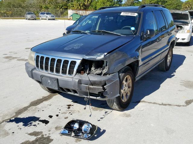 1J4GX48S23C504327 - 2003 JEEP GRAND CHER BLUE photo 2