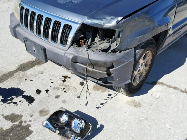 1J4GX48S23C504327 - 2003 JEEP GRAND CHER BLUE photo 9