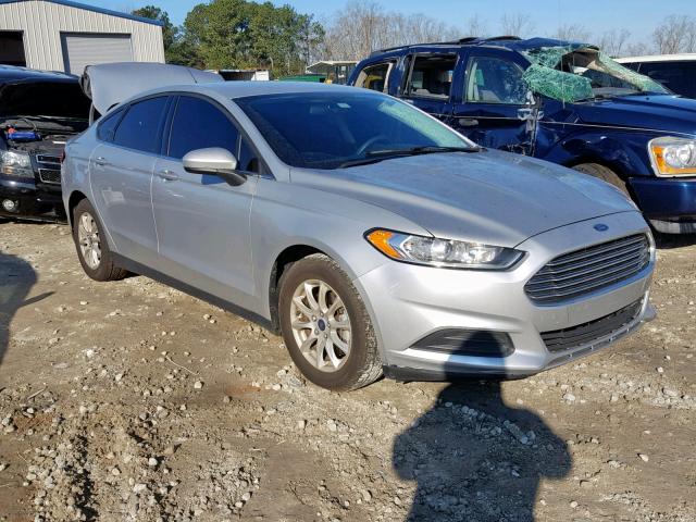 3FA6P0G7XFR301091 - 2015 FORD FUSION S GRAY photo 1