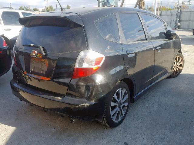 JHMGE8H54DC052717 - 2013 HONDA FIT SPORT BLACK photo 4