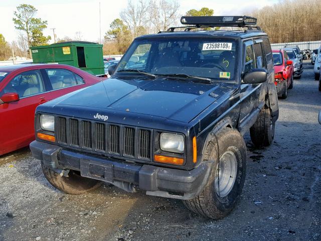 1J4FF48S6YL237523 - 2000 JEEP CHEROKEE S BLACK photo 2