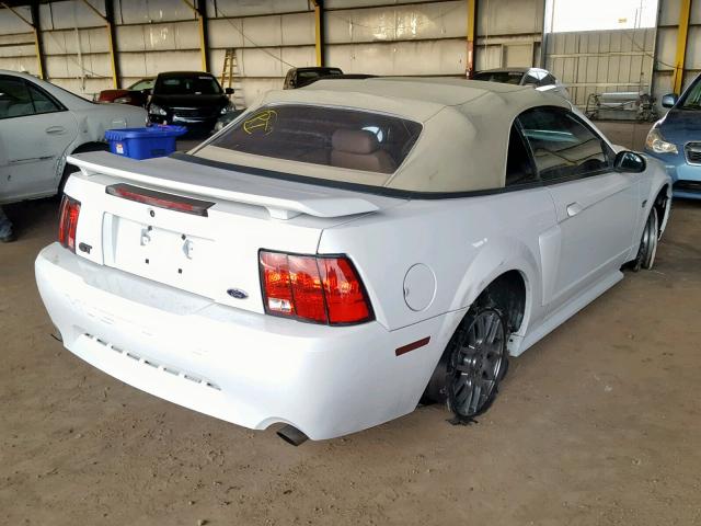 1FAFP45XX1F139639 - 2001 FORD MUSTANG GT WHITE photo 4