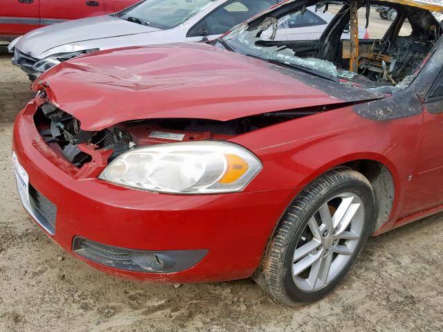 2G1WU583489175324 - 2008 CHEVROLET IMPALA LTZ RED photo 9