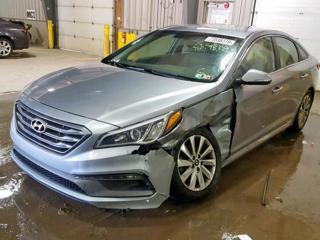 5NPE34AF7FH090444 - 2015 HYUNDAI SONATA SPO SILVER photo 2