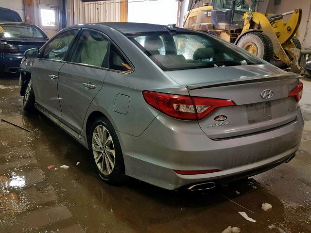 5NPE34AF7FH090444 - 2015 HYUNDAI SONATA SPO SILVER photo 3