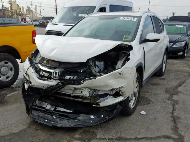 5J6RM3H7XFL015301 - 2015 HONDA CR-V EXL WHITE photo 2