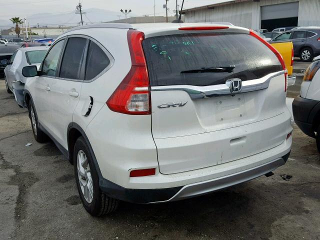 5J6RM3H7XFL015301 - 2015 HONDA CR-V EXL WHITE photo 3