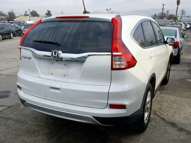 5J6RM3H7XFL015301 - 2015 HONDA CR-V EXL WHITE photo 4