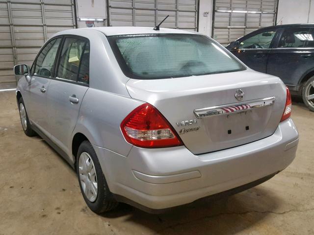 3N1BC1AP9BL380711 - 2011 NISSAN VERSA S SILVER photo 3