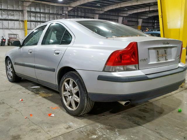 YV1RH59H642337914 - 2004 VOLVO S60 2.5T SILVER photo 3