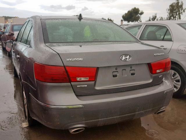 5NPEU46F69H452967 - 2009 HYUNDAI SONATA SE GRAY photo 3