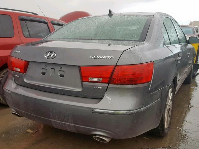 5NPEU46F69H452967 - 2009 HYUNDAI SONATA SE GRAY photo 4