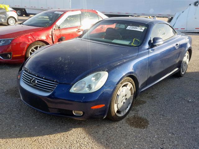 JTHFN48Y640053870 - 2004 LEXUS SC 430 BLUE photo 2