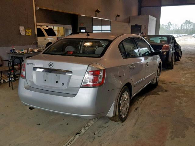 3N1AB6APXAL612517 - 2010 NISSAN SENTRA 2.0 SILVER photo 4