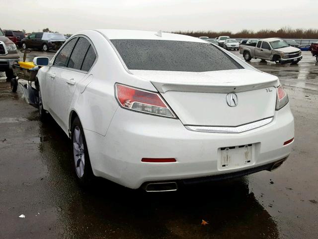 19UUA8F55DA014669 - 2013 ACURA TL TECH WHITE photo 3