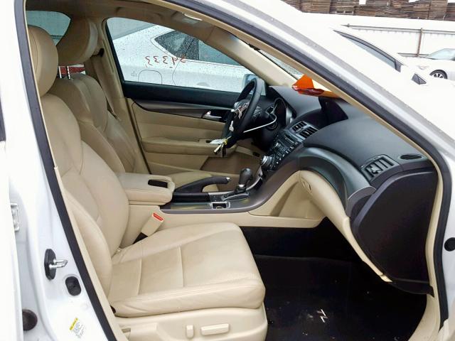 19UUA8F55DA014669 - 2013 ACURA TL TECH WHITE photo 5