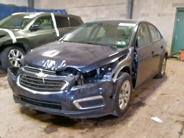 1G1PA5SG7F7198040 - 2015 CHEVROLET CRUZE LS BLUE photo 2