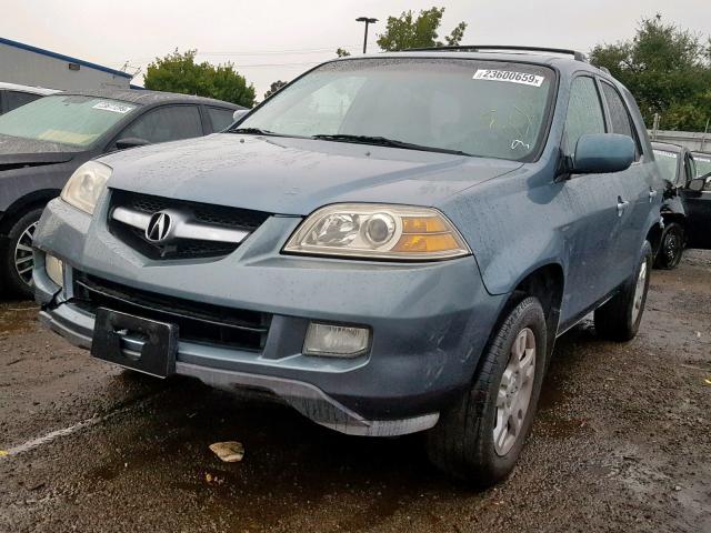 2HNYD18676H501911 - 2006 ACURA MDX TOURIN BLUE photo 2