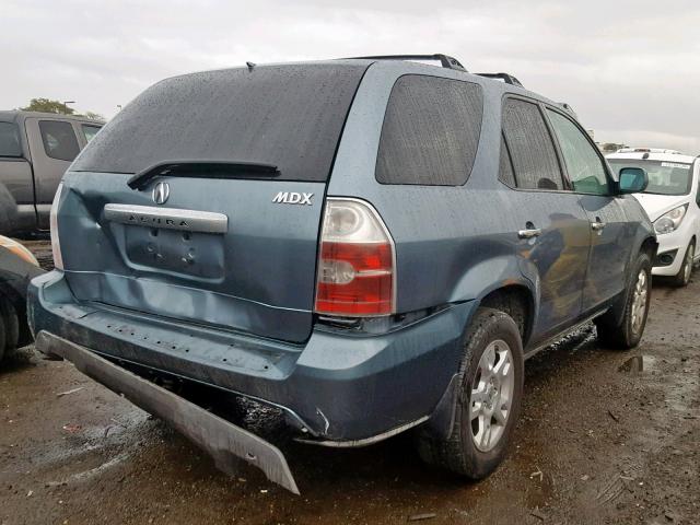 2HNYD18676H501911 - 2006 ACURA MDX TOURIN BLUE photo 4