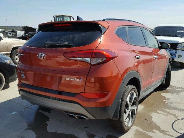 KM8J33A25GU198716 - 2016 HYUNDAI TUCSON LIM ORANGE photo 4