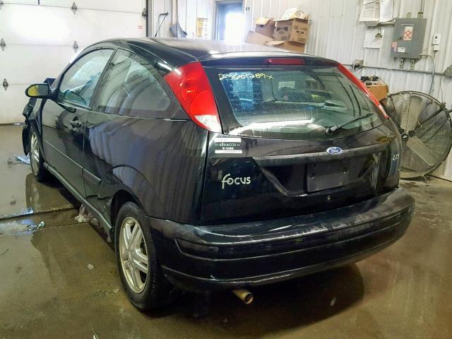 3FAFP3130YR210955 - 2000 FORD FOCUS ZX3 BLACK photo 3