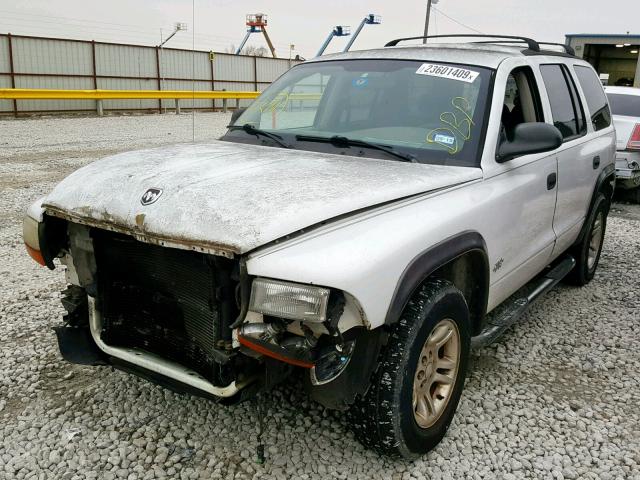 1B4HR38N22F164082 - 2002 DODGE DURANGO SP WHITE photo 2