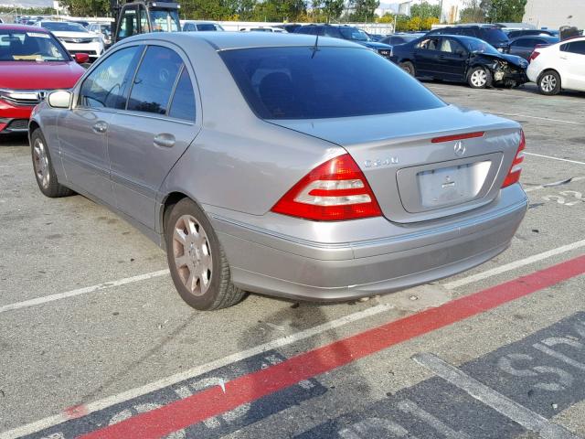 WDBRF61J25A717905 - 2005 MERCEDES-BENZ C 240 TAN photo 3