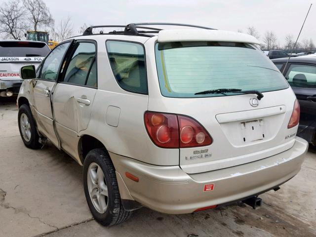 JT6GF10U0X0025388 - 1999 LEXUS RX 300 WHITE photo 3